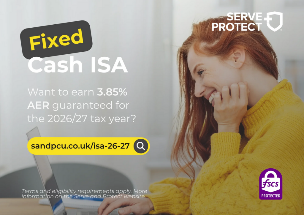 Serve and Protect Fixed Cash ISA | Guaranteed Tax-Free Return of 3.85%