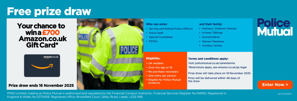 Police Mutual prize draw Amazon vouchers