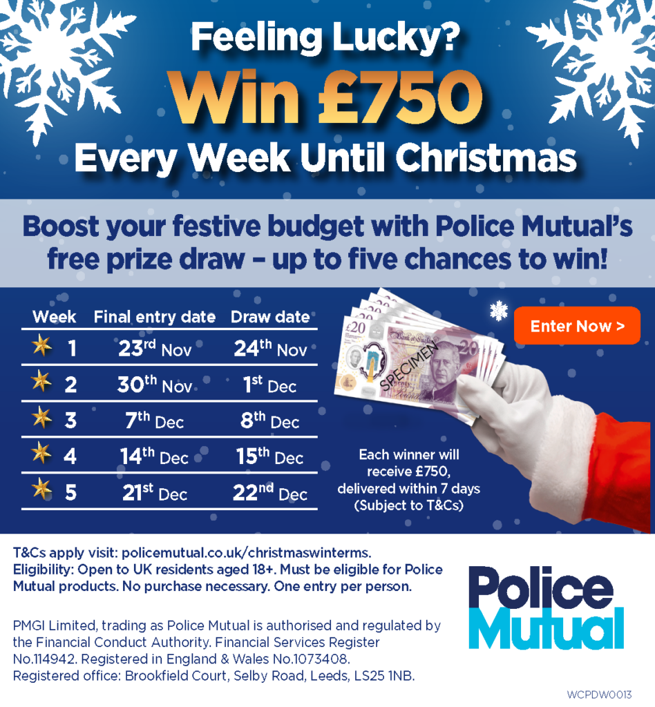 Police Mutual Christmas prize draw December 2025