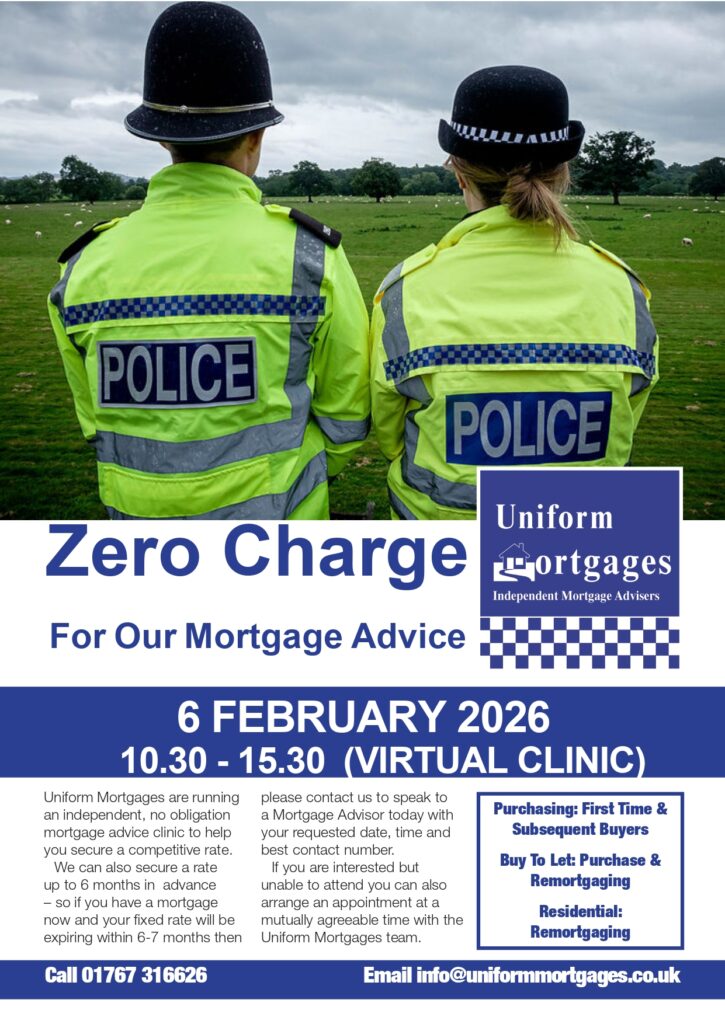 Police Mortgages Zero Charge advice poster
