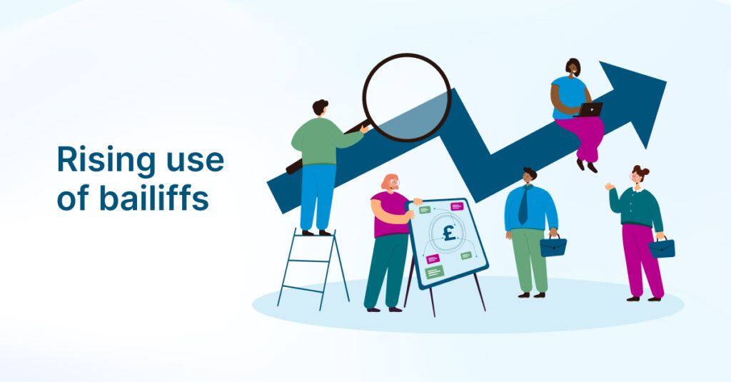 Rising use of bailiffs graphic